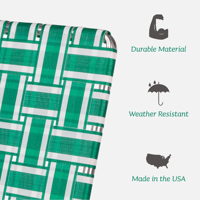 Lawn Chair USA - Yellow and White Stripe Classic Chair: Classic - 0