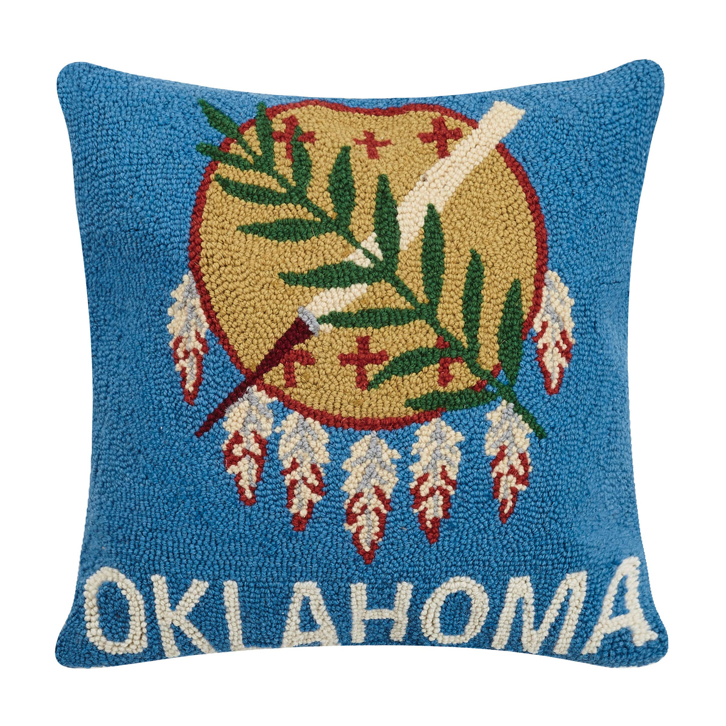 Peking Handicraft - OKLAHOMA FLAG HOOK PILLOW | The Forest Store