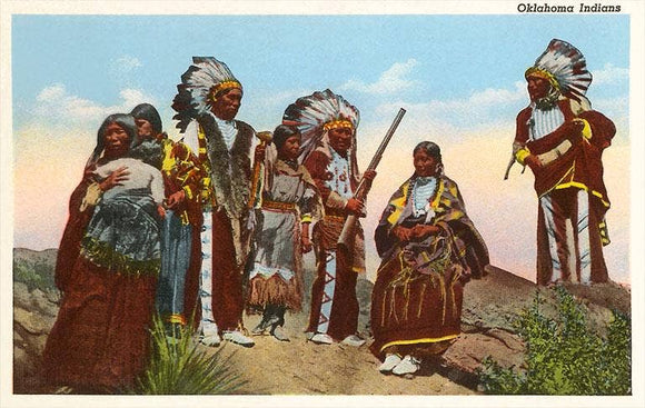 Found Image Press - Postcard OK-62 Oklahoma Indians