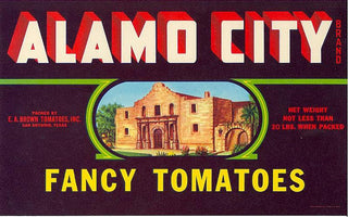 Alamo City Tomato Crate Label
