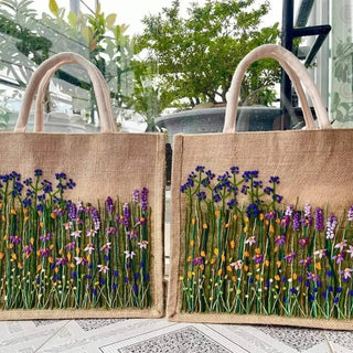 Floral Garden Embroidered Just Bag