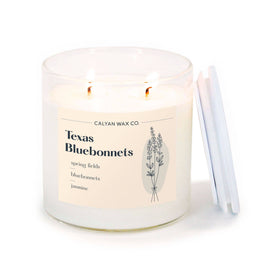 Calyan Wax Co. - Texas Bluebonnet - Clear Glass Tumbler Soy Candle