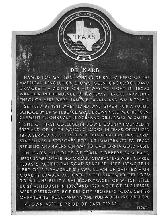 Dekalb historical sign