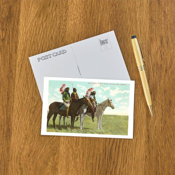 Found Image Press - Postcard OK-60 Ponca Indians, Oklahoma Cit