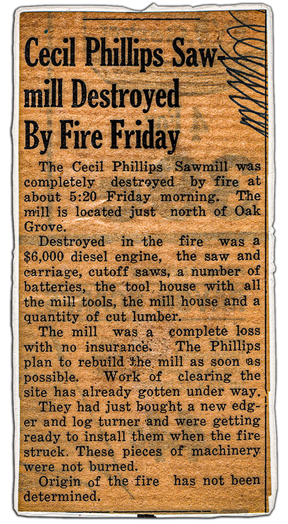 Newspaper mill burning