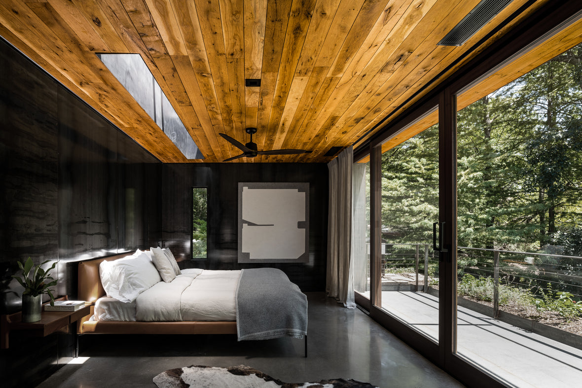 Wernerfield Architects 'Casa Campo' utilizing Phillips Forest Products Texas Post Oak T/g Wood Paneling