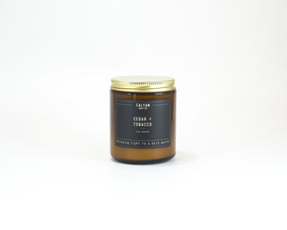 Amber Jar Soy Candle - Cedar/Tobacco-Calyan Wax Co-candle 