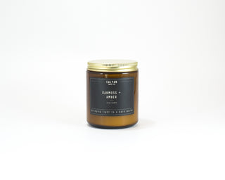 Amber Jar Soy Candle - Oakmoss/Amber-Calyan Wax Co-candle 