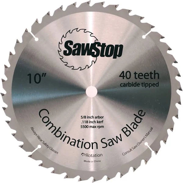 SawStop CNS-07-148 10” 40-TOOTH BLADE