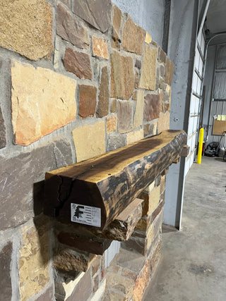 Live Edge Walnut Fireplace Mantel