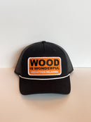 Wood Is Wonderful Hochatown OK Black Richardson Trucker Hat-1
