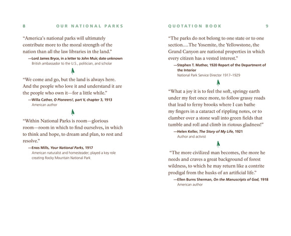 Applewood Books - Our National Parks Quotation Book