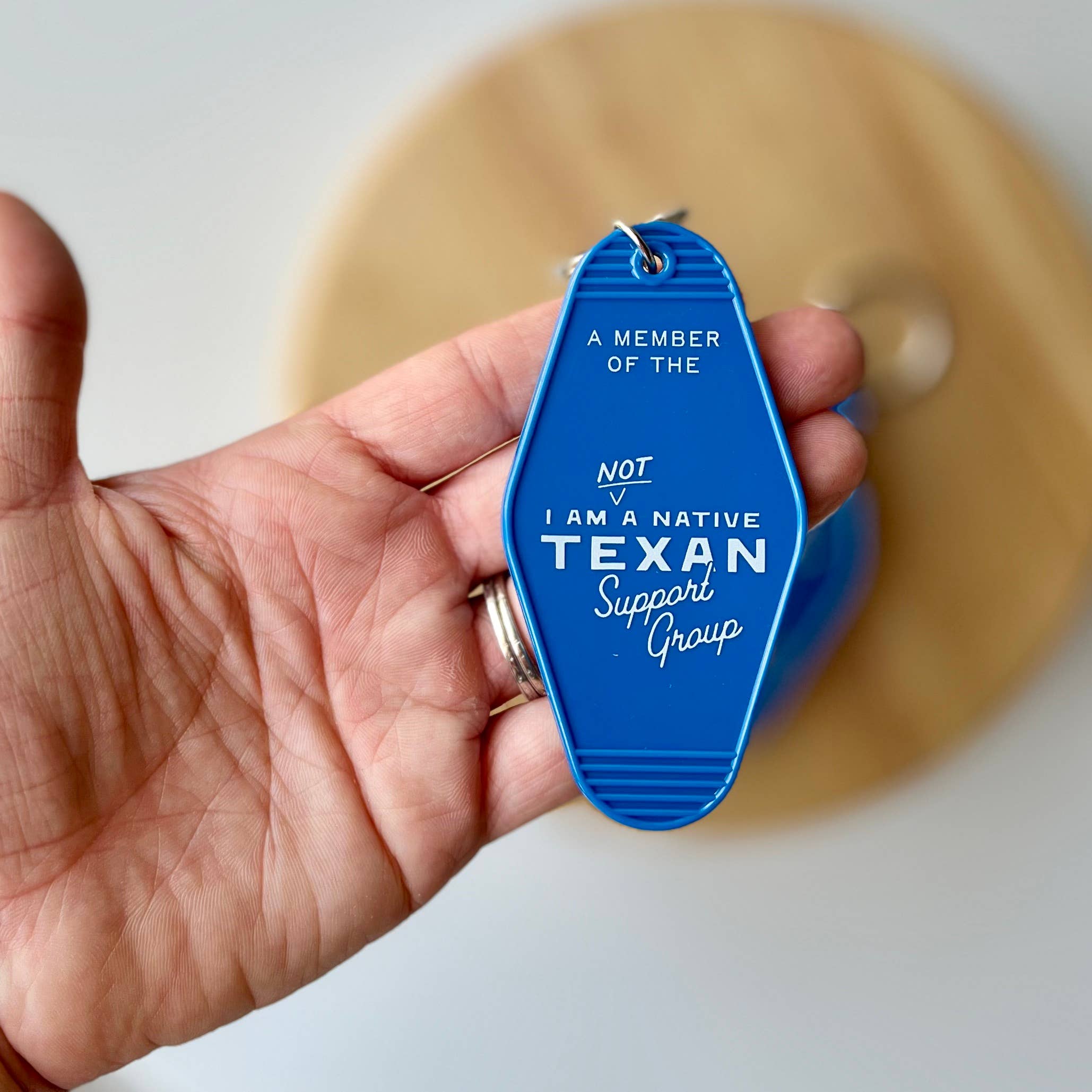 Morgan Lacey Hart - Not a Texas Native Keychain - 0