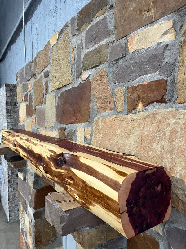 Live Edge Cedar Fireplace Mantel