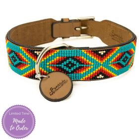 Sambboho - Bahamas Sambboho Dog Collar (with Center D-ring): 12-14"
