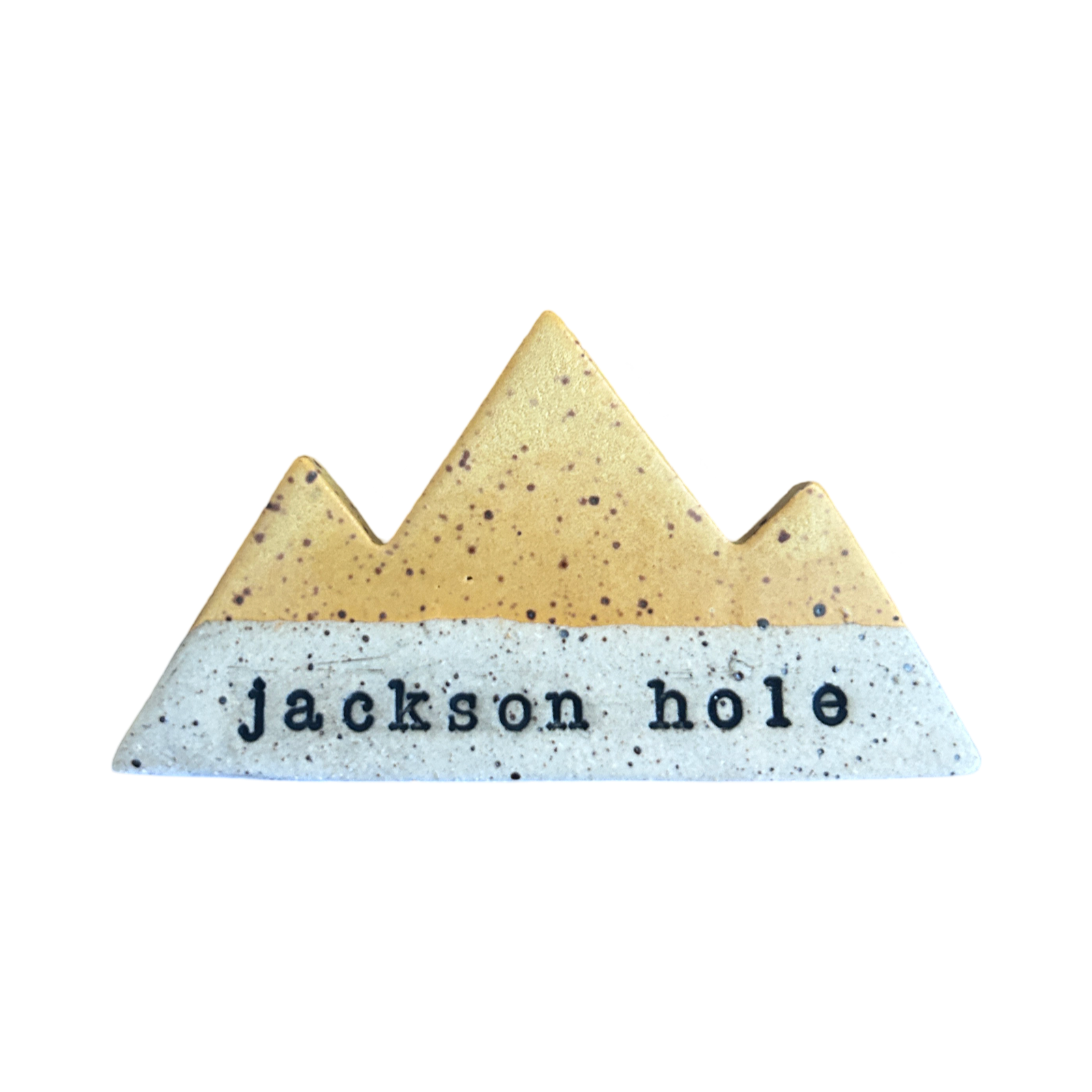 Mountain Bound Pottery - Customizable Mountain Magnet- MADE TO ORDER: Yellow