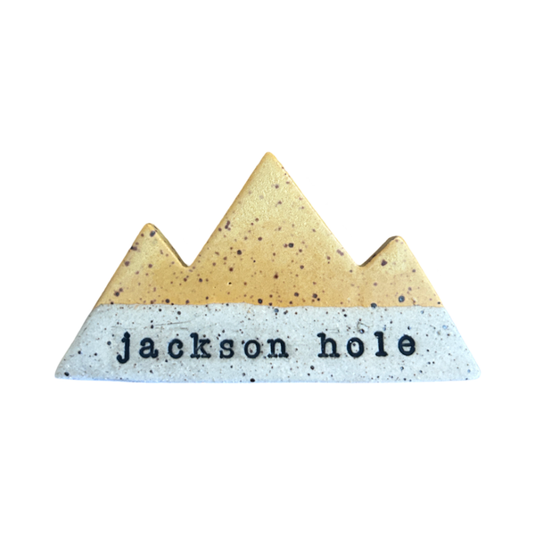 Mountain Bound Pottery - Customizable Mountain Magnet- MADE TO ORDER: Gray