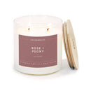 Calyan Wax Co. - Rose + Peony - Glass Tumbler Soy Candle-1