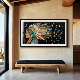 Dolan Geiman - Native American Art Print | FORGET ME NOT (MIDNIGHT): Unframed / 14.5 x 26 - 0