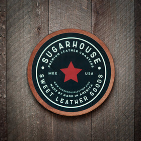 Sugarhouse Leather - Bucking Bronco Leather Coaster - 0