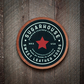 Sugarhouse Leather - Waco Texas Bronco Leather Coaster - 0