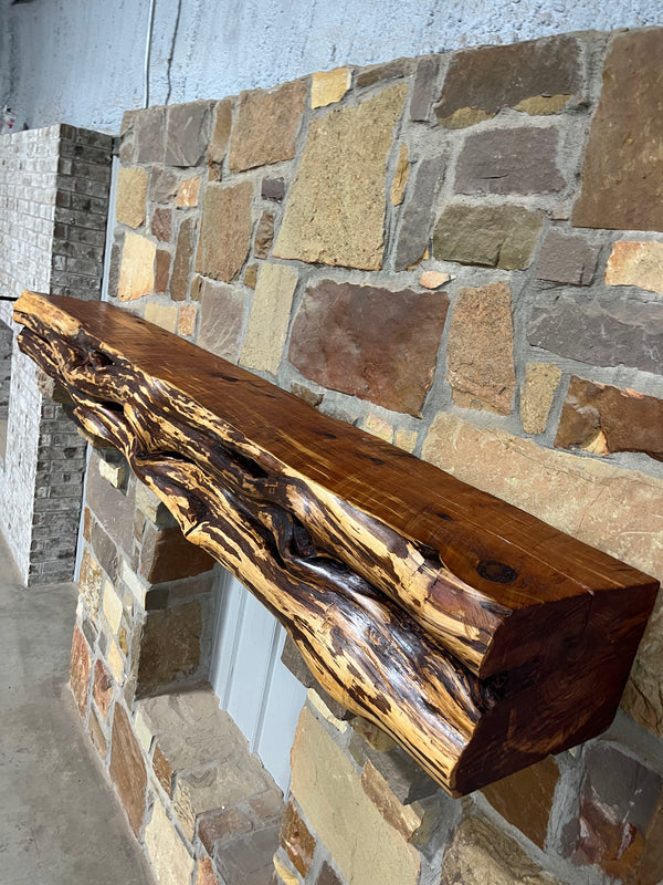 Live Edge Cedar Fireplace Mantel