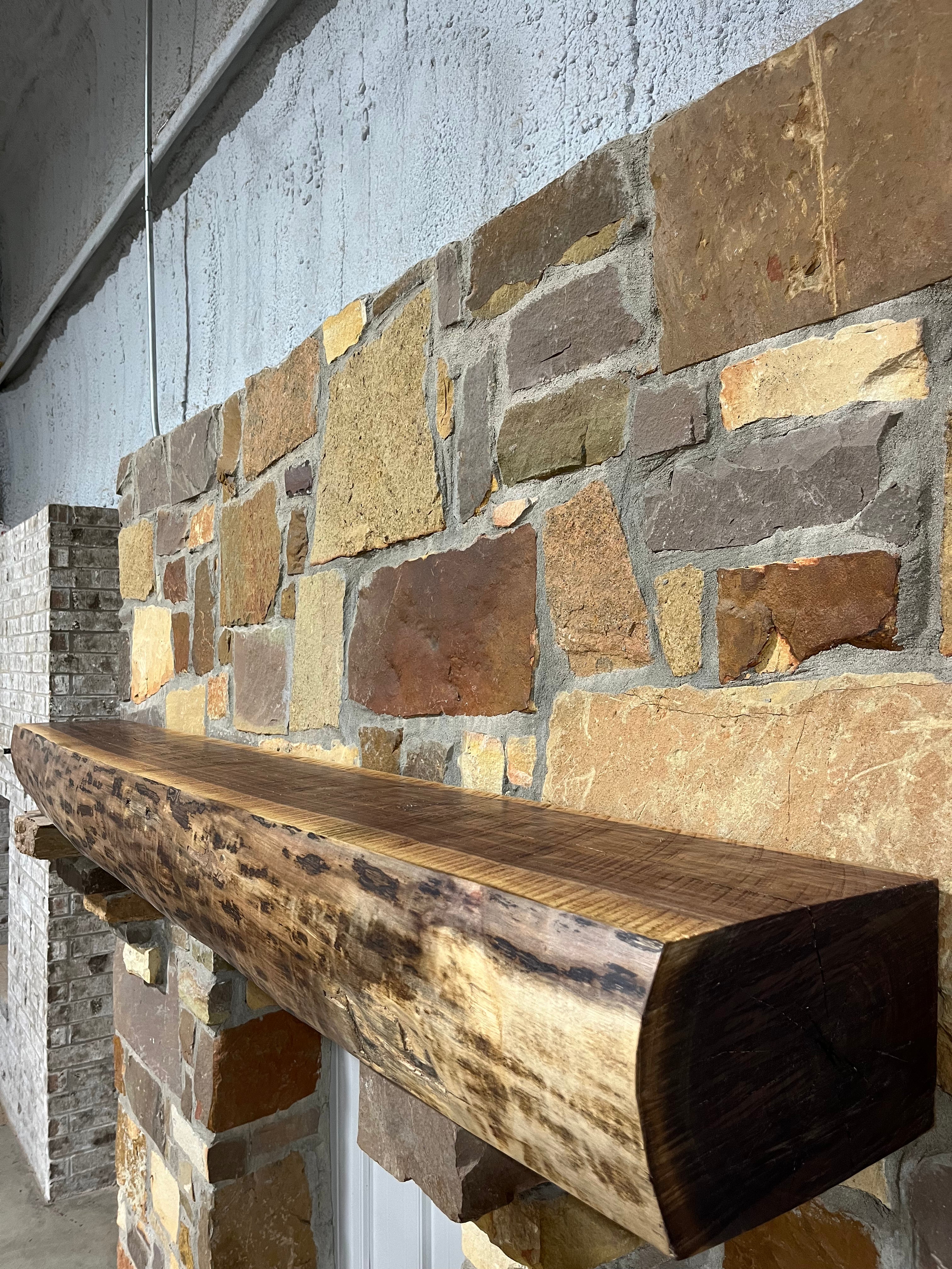 Live Edge Walnut Fireplace Mantel LEM-791