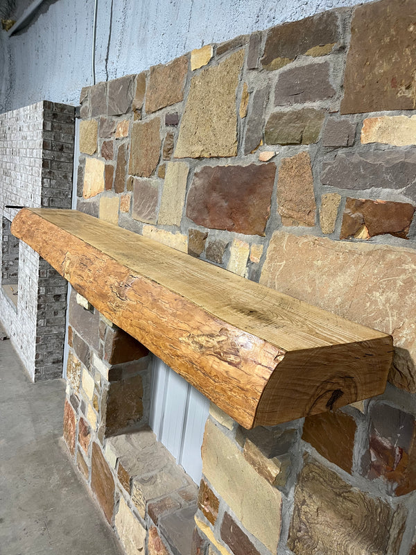 Live Edge Ash Fireplace Mantel