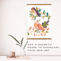 Breathe People - Birds on a Branch Meditative Art Paint by Number Kit: Kit + Magnetic Frame