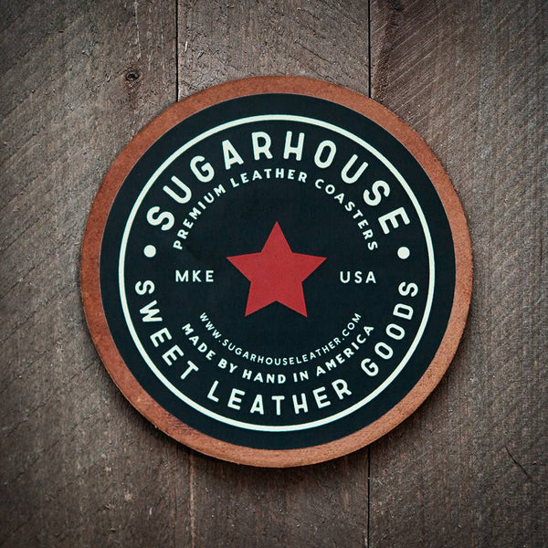 Sugarhouse Leather - Welcome to Our Cabin Leather Coaster