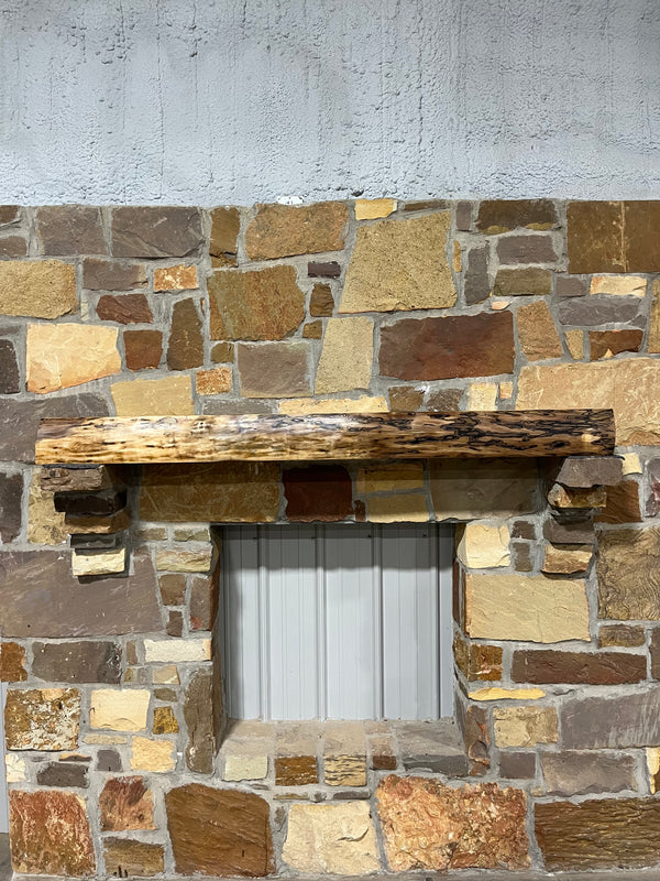 Live Edge Walnut Fireplace Mantel