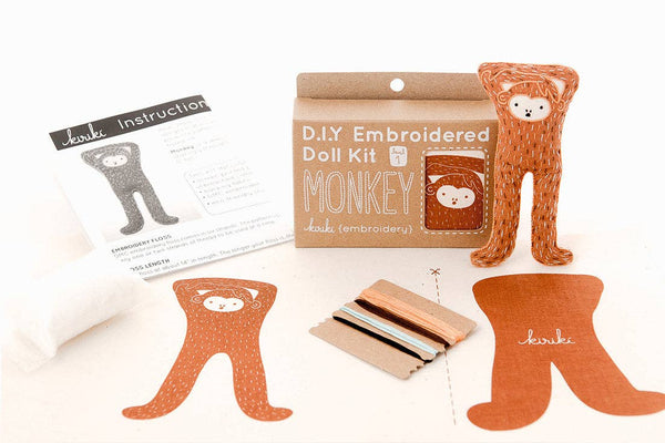 Kiriki Press - Monkey - Embroidery Kit