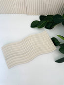 Left Corner Goods - Wave Boho Stone Decorative Tray: Pale Blue-9