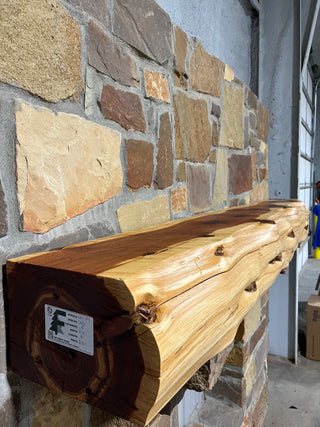 Live Edge Cedar Fireplace Mantel