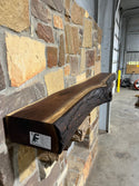 Live Edge Walnut Fireplace Mantel