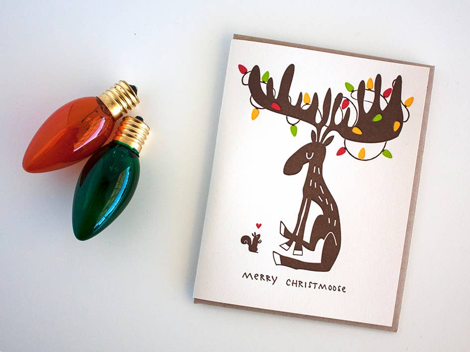 Fugu Fugu Press - Merry Christmoose Card - Set of 8 - 0