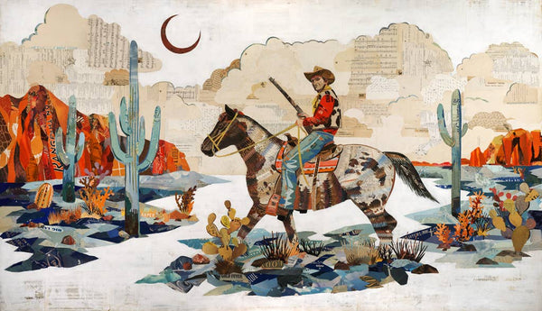 Dolan Geiman - Art Print | Wrangler Wall Art | NIGHT SCOUT: Unframed / 24 X 42