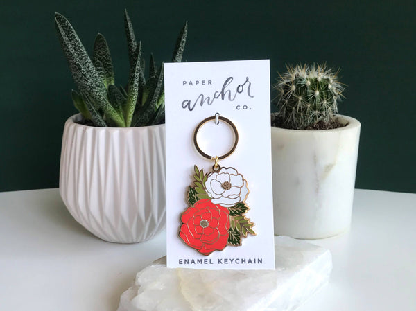 Paper Anchor Co. - Irene Floral Keychain | Valentine Gifts