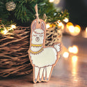 Little Clay Hen - Llama / Alpaca Artisanally Crafted Ornament: Black