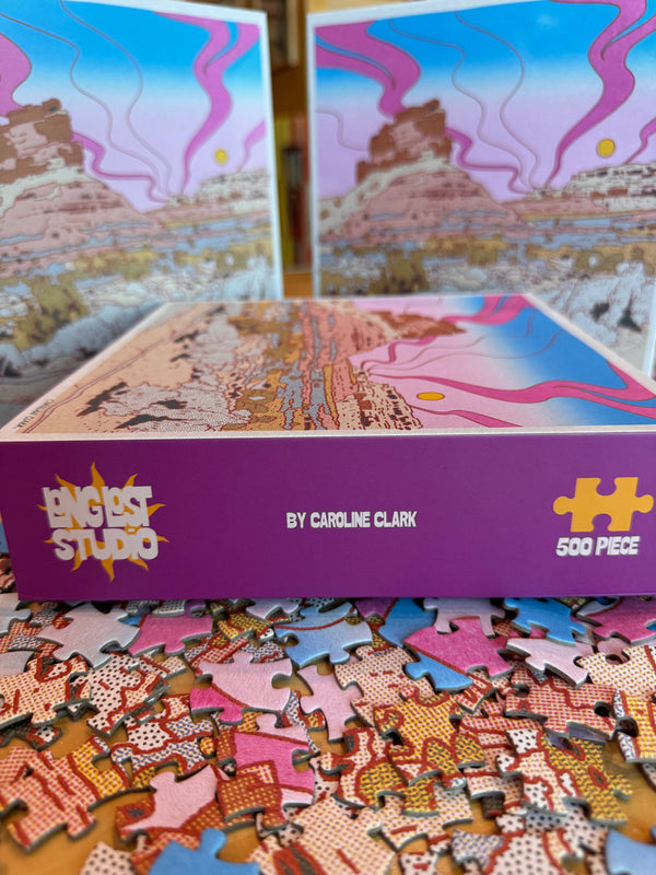 Caroline Clark - Desert Mountain Puzzle by Caroline Clark