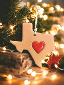 Little Clay Hen - Texas State Shaped Artisanally Crafted Ornament