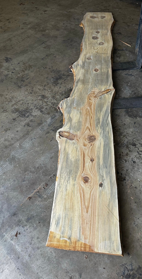 Unfinished Live Edge Pine Slab (ULES-2888)