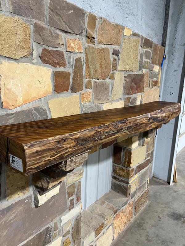 Live Edge Bois D' Arc Fireplace Mantel