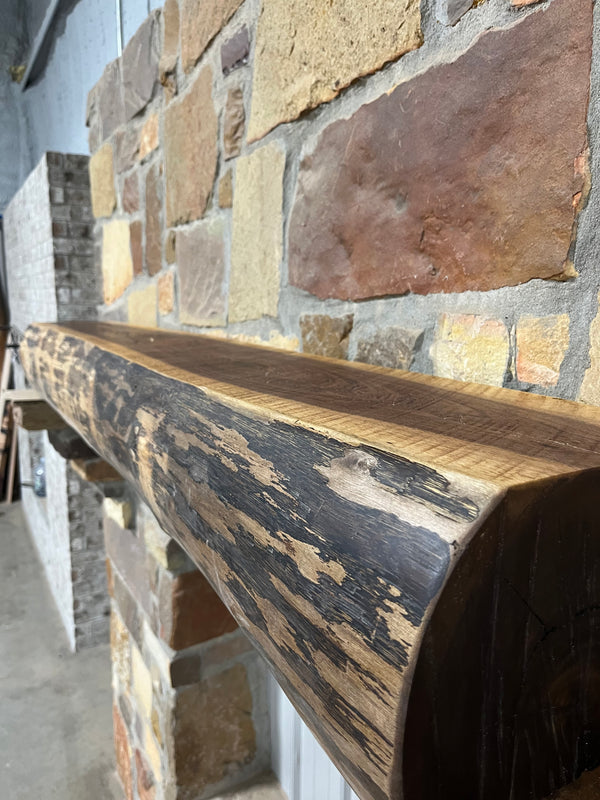 Live Edge Walnut Fireplace Mantel