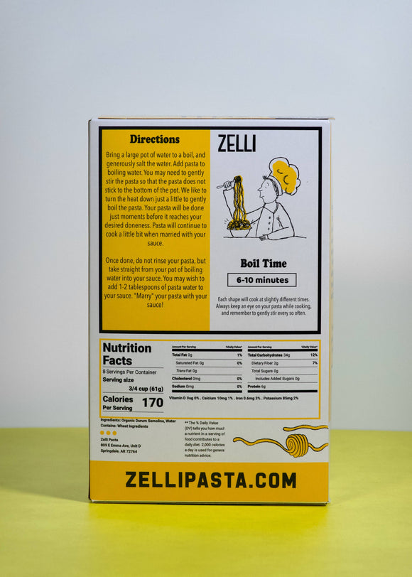 Zelli Pasta - Soup Noodles: Box