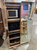 Jewelry Cabinet - Rotating Milano Brown Maple W/ Back Shelving-1