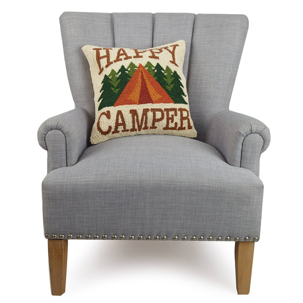 Peking Handicraft - Happy Camper Hook Pillow