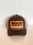 Wood Is Wonderful Hochatown OK Black/Grey Richardson Trucker Hat-2