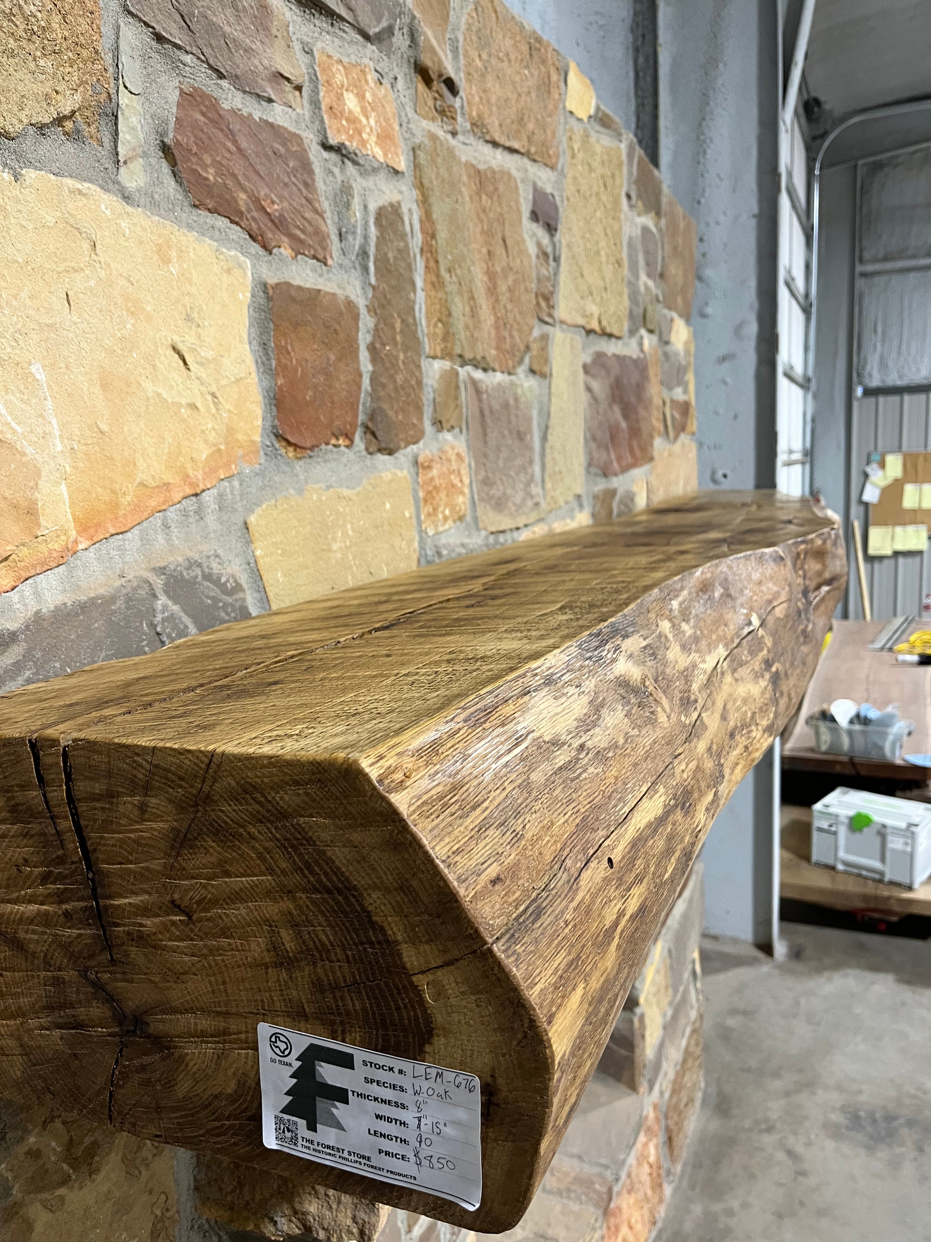 White Oak Fireplace Mantel