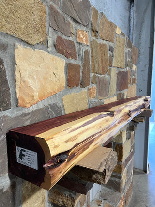 Live Edge Cedar Fireplace Mantel